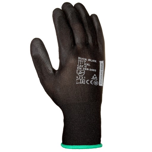 Pracovné rukavice Buck Black Strong, 1 pár, veľkosť 7
