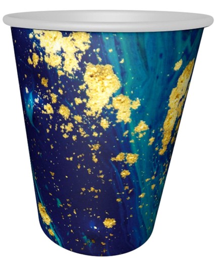 papierové poháre Midnight Blue, 240 ml/ 6 ks.