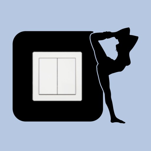 NÁLEPKA pod kontaktnú zásuvku SWITCH YOGA pre dievča