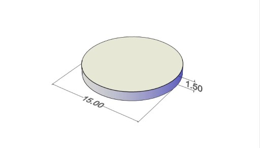 Cylindrický neodymový magnet MW 15x1,5 mm N38