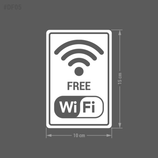 Bezplatné WiFi - Wi-Fi zadarmo - nálepka 10x15
