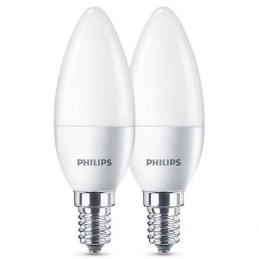 2 x E14 LED žiarovka 5,5W=40W 520lm PHILIPS 4000K