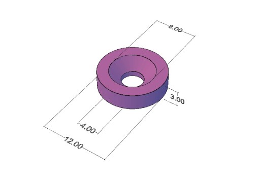 Prsteň Magnet MP 12x(8x4)x3 N38 na skrutku