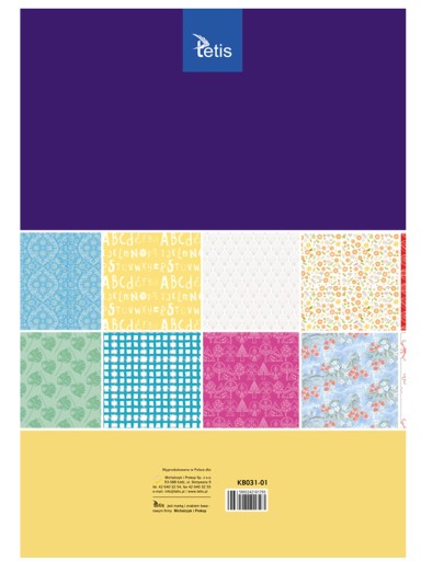 KREATÍVNY PAPIER 420X295 SADA ČÍSLO 01 TETIS