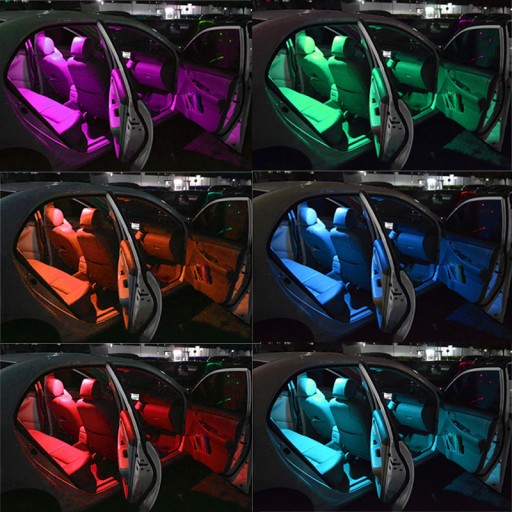 2 W5W LED T10 RGB ŽIAROVKY 16 FAREBNÉ PARKOVACIE DIAĽKOVÉ OVLÁDANIE