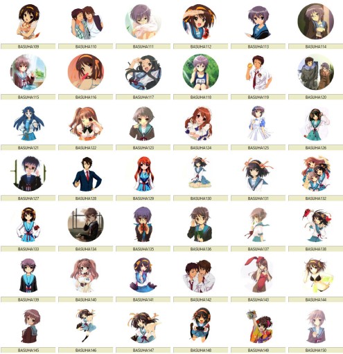 Manga Anime Haruhi Suzumiya Pins MNOHÉ DIZAJNY