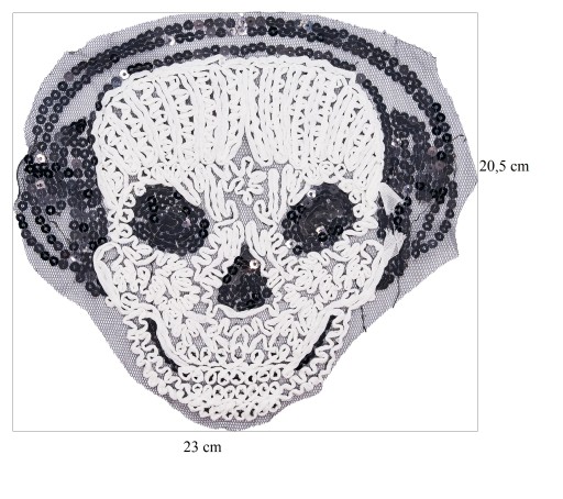 SKULL flitre Nášivka čierna