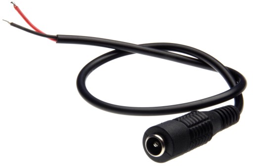 2,1 mm/5,5 mm jack s 30 cm DC konektorovým káblom
