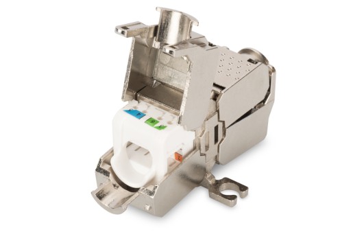 Adaptér barel konektora cat.6a RJ45 STP FTP obrazovka