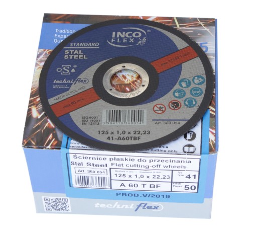 KOVOVÉ REZNÉ KOTOUČE 125x1,0 INCOFLEX