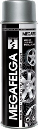 MEGAFELGA strieborná farba na ráfiky v spreji 500ml Deco farba puklice