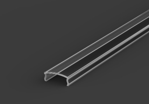 1mb Hliníkový profil slim povrch dlaždice FLAT silver + LAMP