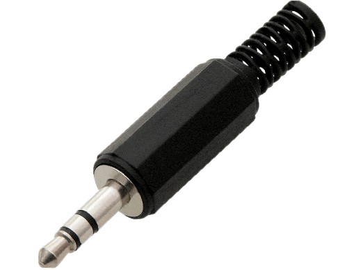 3,5 mm jack konektor, samčí konektor pre stereo slúchadlá