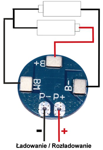 BMS modul 2s 5A Li-Ion 18650 7,4V 8,4V nabíjačka