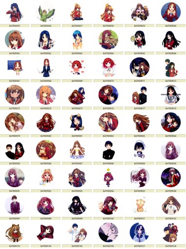 Manga Anime Toradora Pins! VEĽA VZOROV