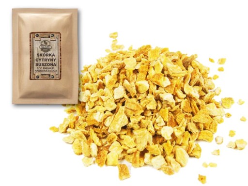 Sušená CITRÓNOVÁ KÚRA, BEZ CHEMICKÁ, 50 g, PRÍRODNÁ