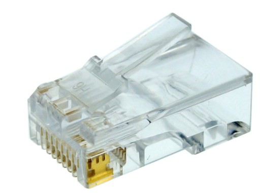 Zástrčka RJ-45, sada 10 ks, pre krútené dvojlinky