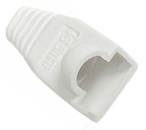 BIELY kryt zástrčky 8p8c RJ45 RJ-45 10ks.