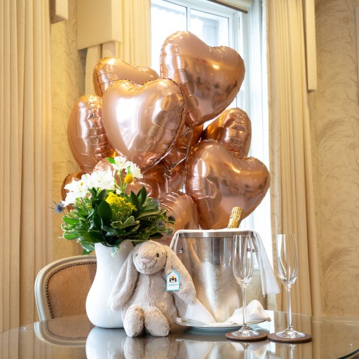 Fóliový balónik HEART ROSE GOLD héliové balóniky 45cm