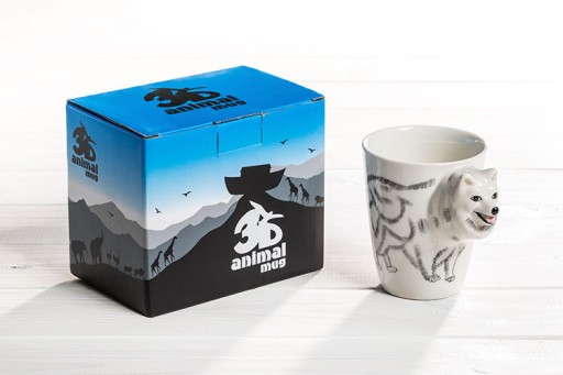 3D PSA hrnček veľký - RUČNE MAĽOVANÝ - PORCELÁN