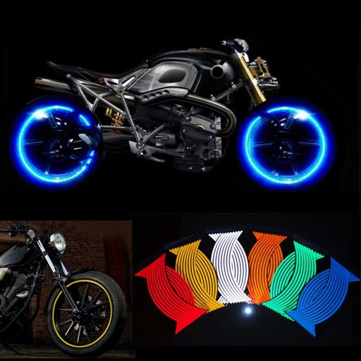 Nálepky na ráfik, okraj kolesa, 14-18 palcový motocykel
