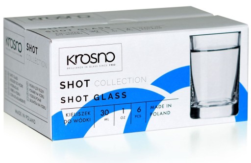 Jednoduché poháre na vodku shot KROSNO Shot 30ml