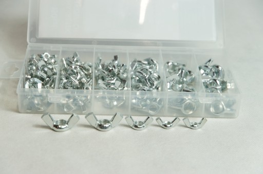 KRÍDLOVÁ MATICA Krídlové matice 150ks M4-M10 6-9,5mm