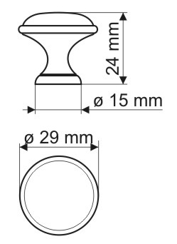 Nábytkový gombík z mliečneho porcelánu GP19-AB - dekor 11