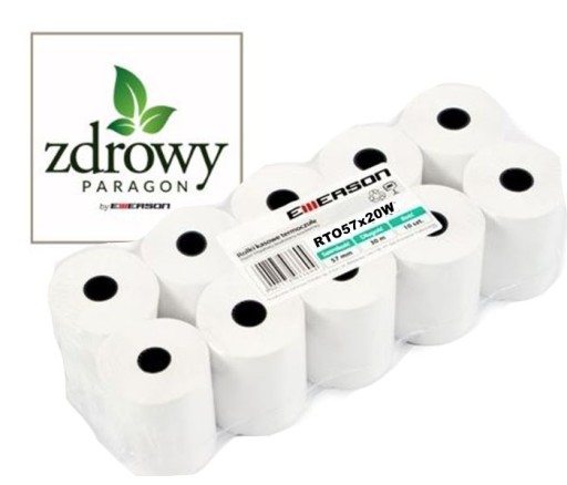 Termo rolky 57x20 EMERSON 10 ks do pokladne
