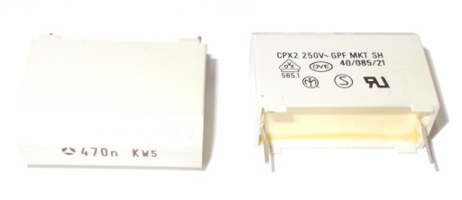 KONDENZÁTOR LCC MKT 470nF 250V~ AC 10 kusov