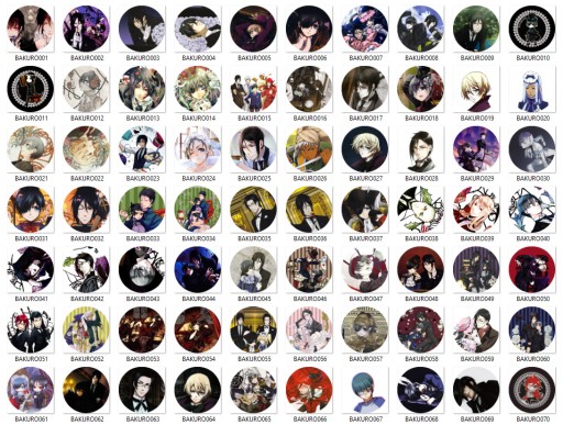 Manga Anime Kuroshitsuji Pins MNOHÉ DIZAJNY