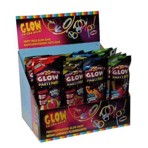 GLOW Šperky svietiace v tme párty 20 ks