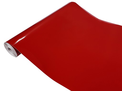 Dekoratívna fólia samolepiaca nábytková dyha ČERVENÝ LESK 45 cm DIY