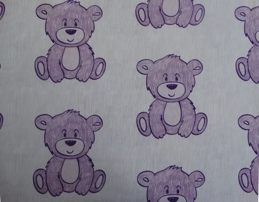 MG záves LÁTKA BEARS fialová 8132 PROMOTION