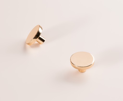 MODERNÝ JACK NÁBYTOK GOMBÍK, ZLATÝ LESK, 30mm