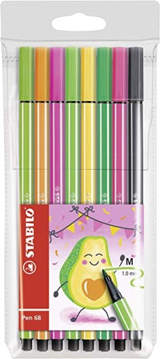 Stabilo Pen 68 Avocado zvýrazňovače, 8 farieb