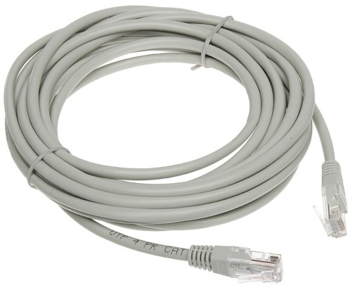 PatchCord UTP CAT 5e 5m LAN LAN kábel, šedý