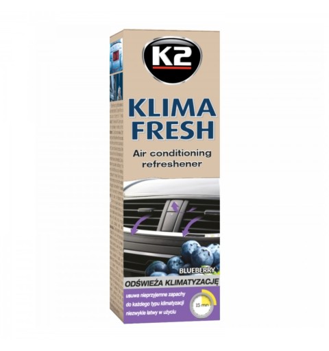 K2 KLIMA ČERSTVÝ ODSTRAŇOVAČ KLIMATIZÁCIE čučoriedkový