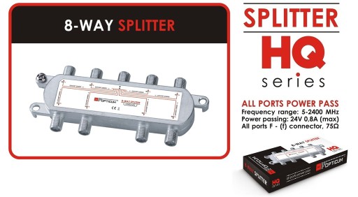 OPTICUM 8-WAY HQ 5 splitter - 2400 MHz 8-cestný