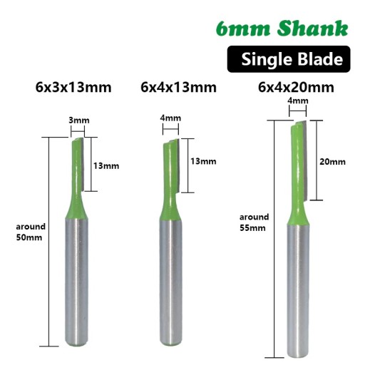 Priama fréza na drevo 3mm 13mm stopka 6mm karbid