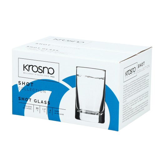 6 pohárov na vodku 50 ml SHOT KROSNO