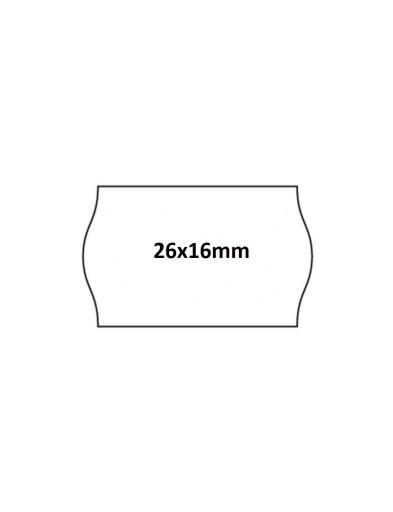 Etiketovacia páska 25,5x16 biela, 5 ks vln