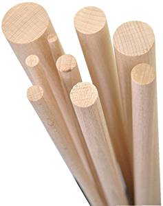 BUKOVÝ KOLÍK Drevená lišta 50 cm, buk priemer 20 mm