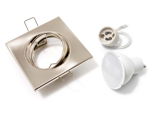 HALOGEN LIGHT SATIN + LED 10W + GU10 SET
