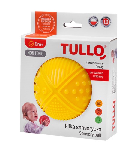 SENSORY loptička 4 textúry VÝVOJ hryzátko UČENIE