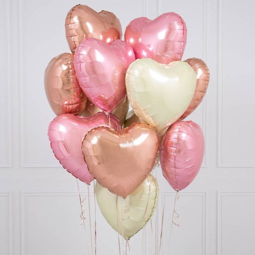 Fóliový balónik HEART ROSE GOLD héliové balóniky 45cm