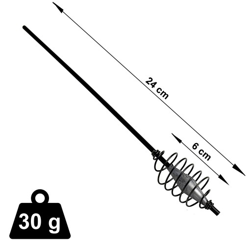 PRUŽINA NÁSTRAHY NA TRUBKE 6/24 cm s hmotnosťou 30 g