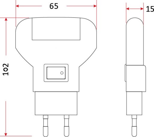 MINI NOČNÁ LAMPA PRE DIEŤA PRE GN. 1W MODRÁ