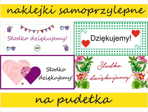 NÁLEPKA NA ŠTÍTOK NA KRABIČKU NA TORTY pre hostí x 18