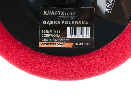 Mäkká leštiaca špongia 150mm M14 závit, červená